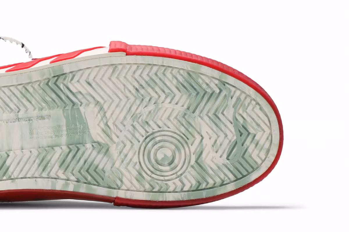 Off-White Vulc Sneaker Low White Red, view 6