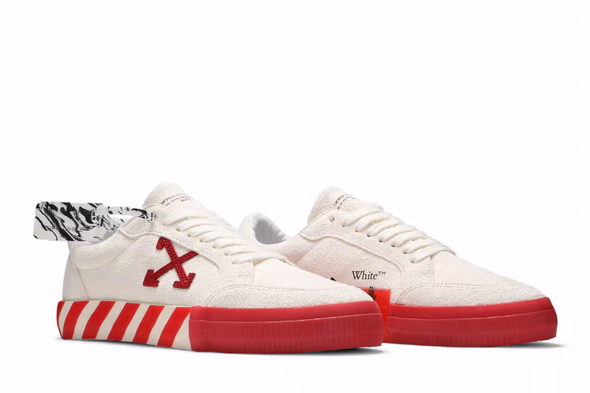 Off-White Vulc Sneaker Low White Red, view 9