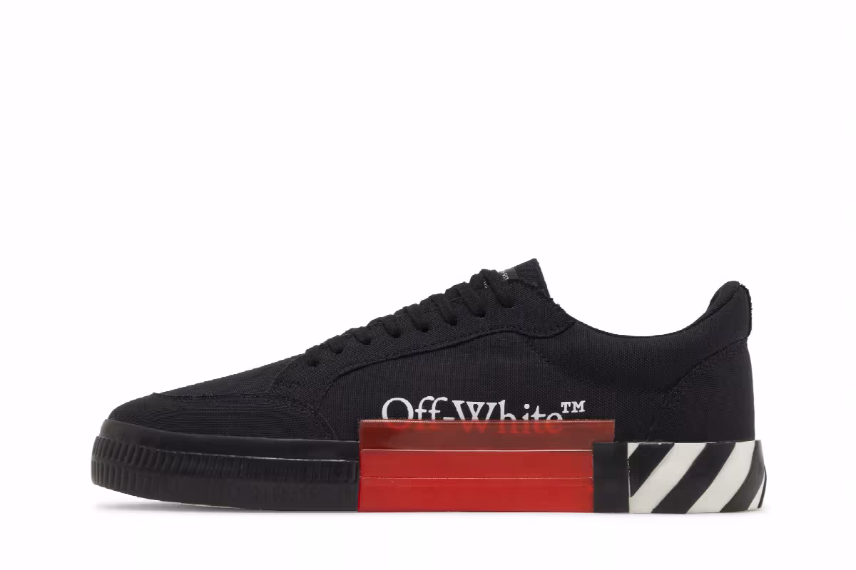Off-White Vulc Sneaker Black White, view 4