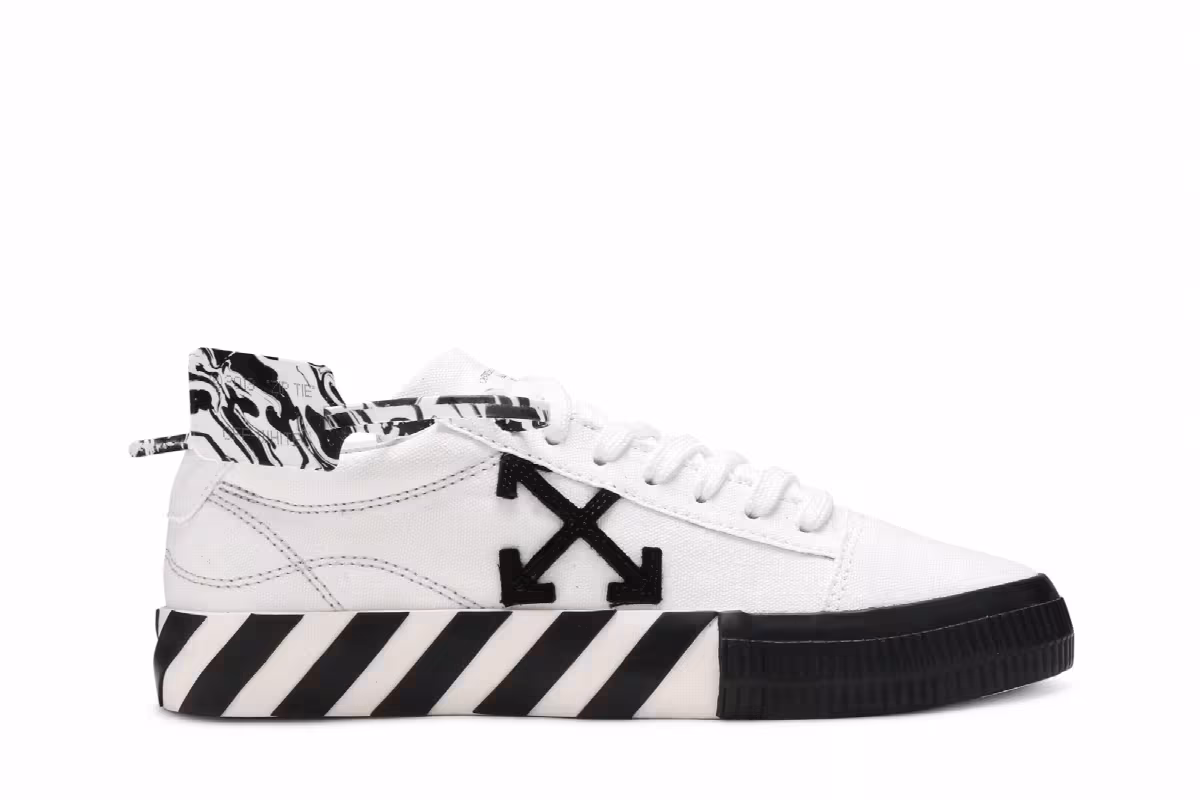 Off-White Women's Vulc Sneaker White Black, view 2