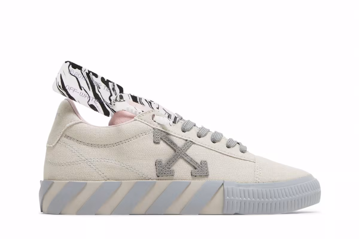 Off-White Women's Vulc Sneaker Beige Grey, view 2