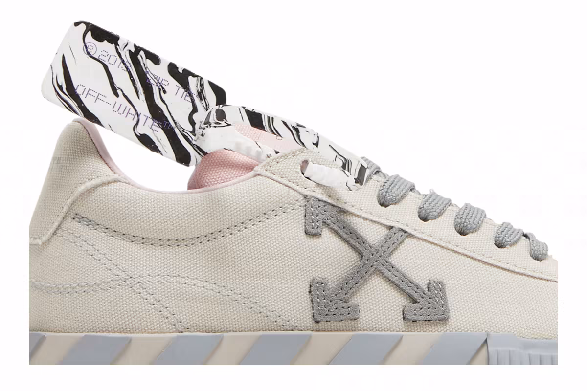 Off-White Women's Vulc Sneaker Beige Grey, view 3