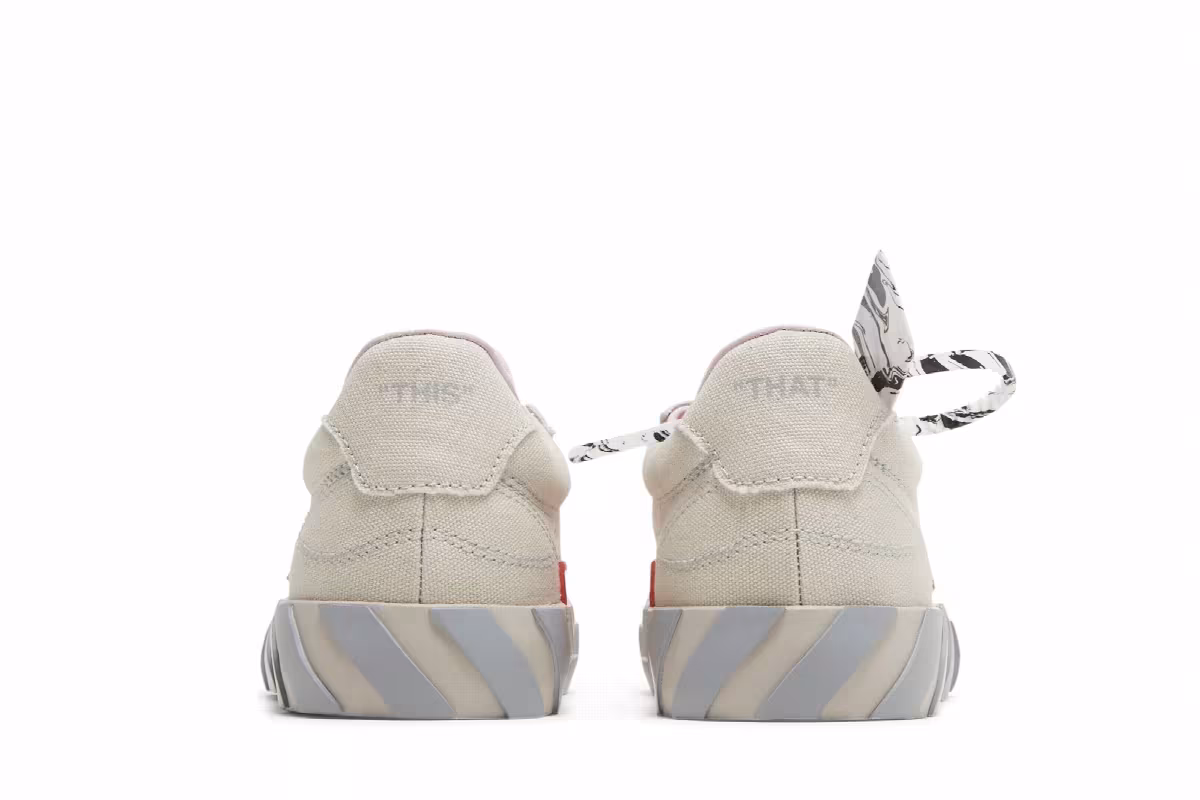 Off-White Women's Vulc Sneaker Beige Grey, view 7