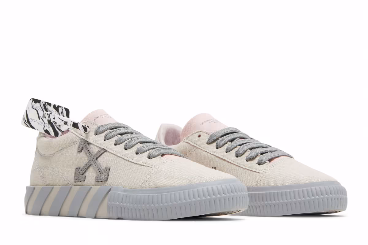 Off-White Women's Vulc Sneaker Beige Grey, view 9