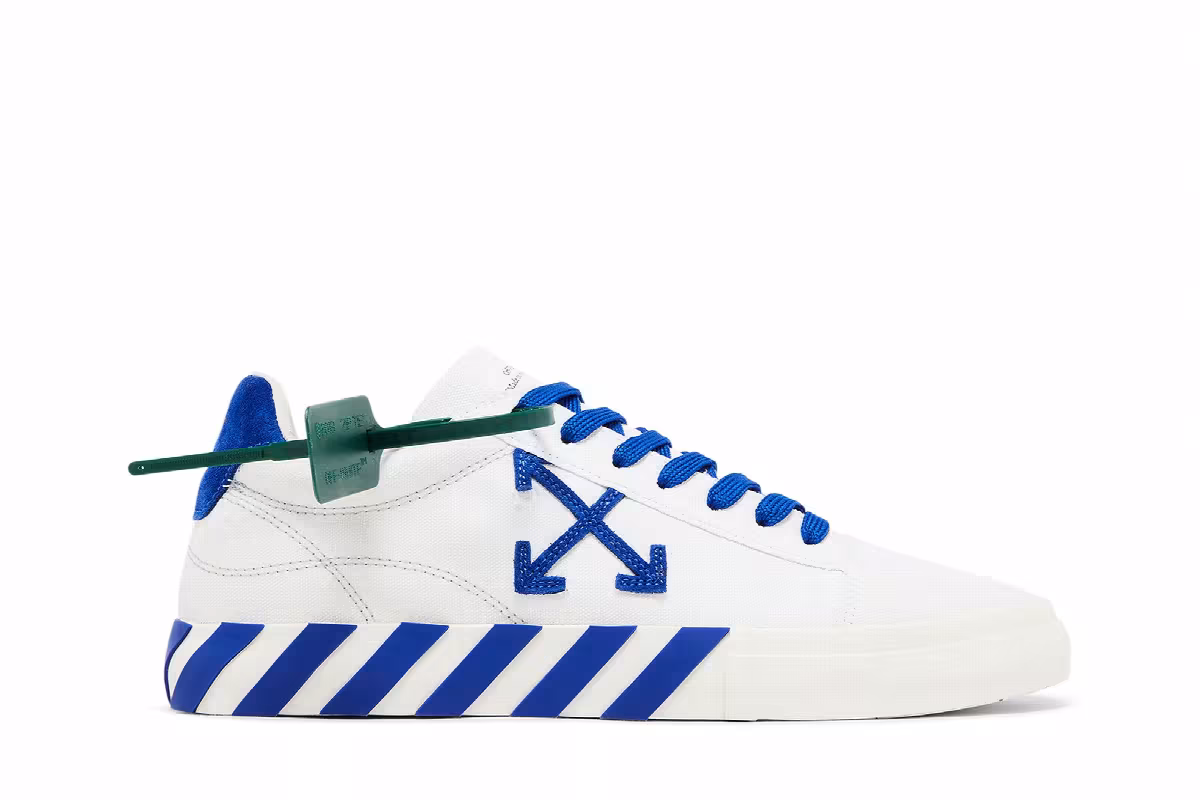 Off-White Vulc Sneaker White Navy Blue, view 2