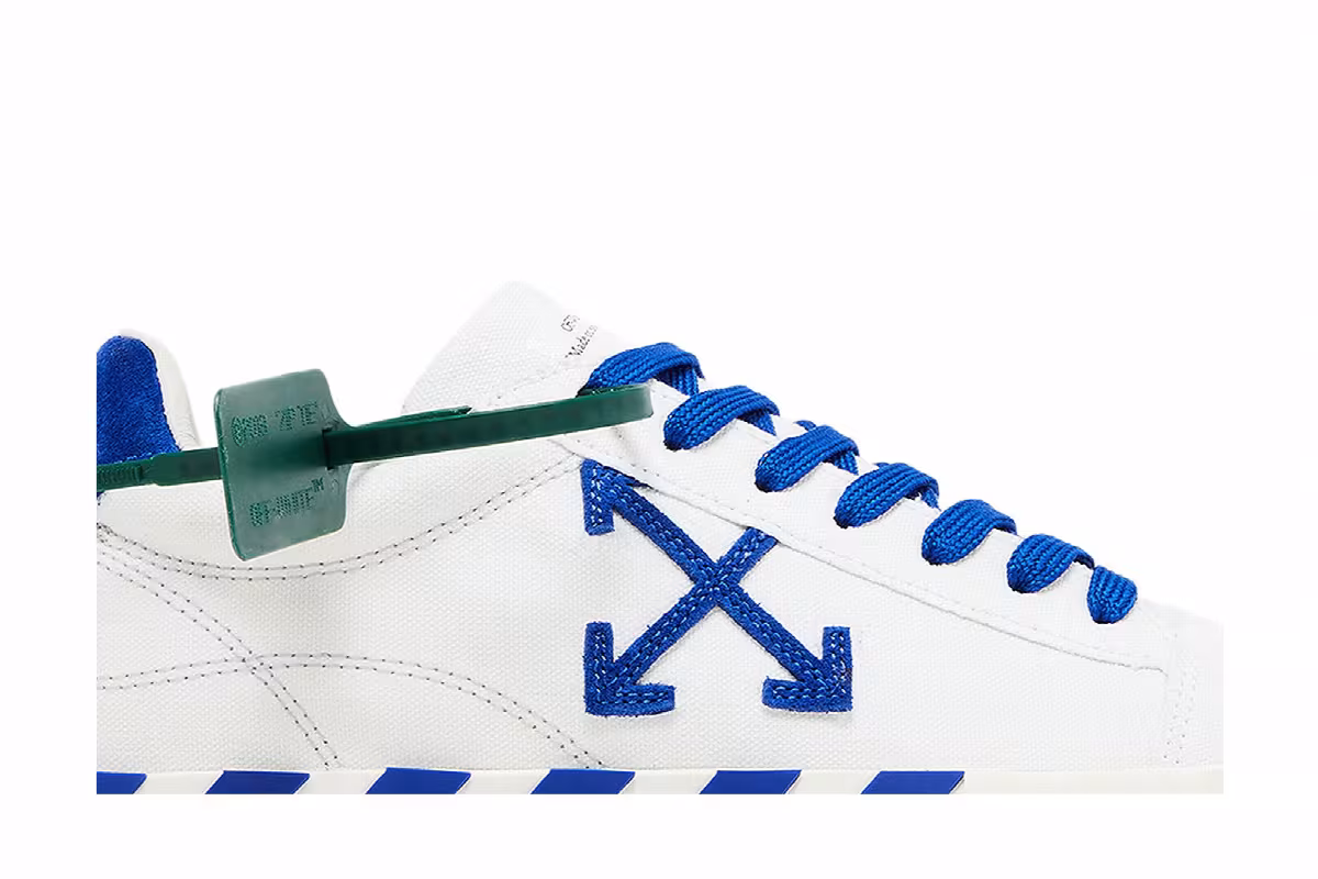 Off-White Vulc Sneaker White Navy Blue, view 3