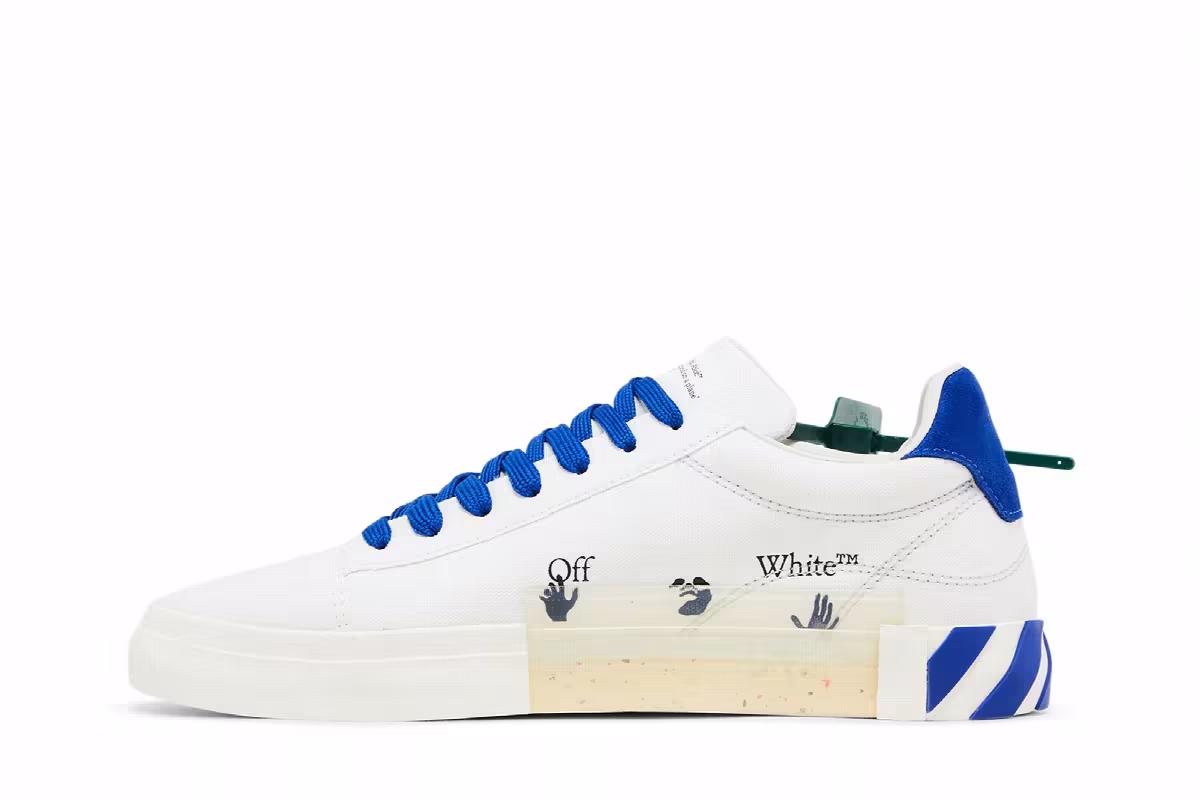 Off-White Vulc Sneaker White Navy Blue, view 4