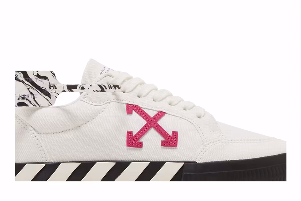 Off-White Women's Vulc Eco Sneaker White Fuchsia, view 3