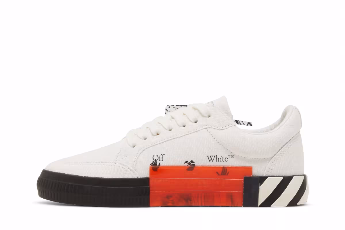 Off-White Women's Vulc Eco Sneaker White Fuchsia, view 4