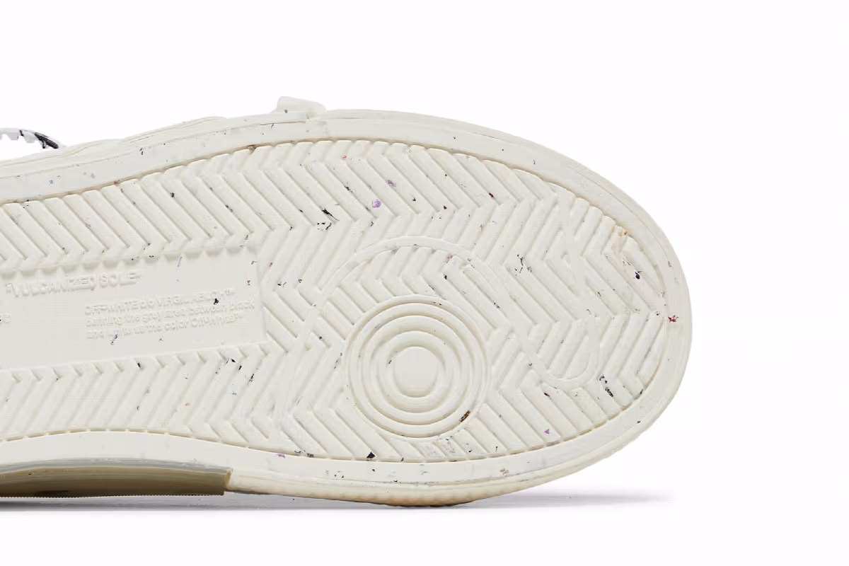 Off-White Women's Vulc Eco Sneaker White Navy Blue, view 6