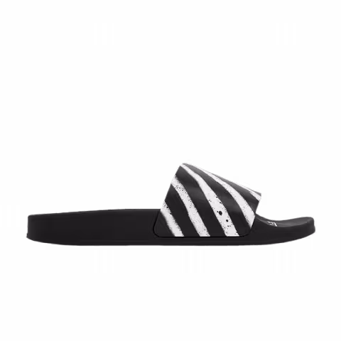 Off-White Spray Stripe Slider 'Black White'
