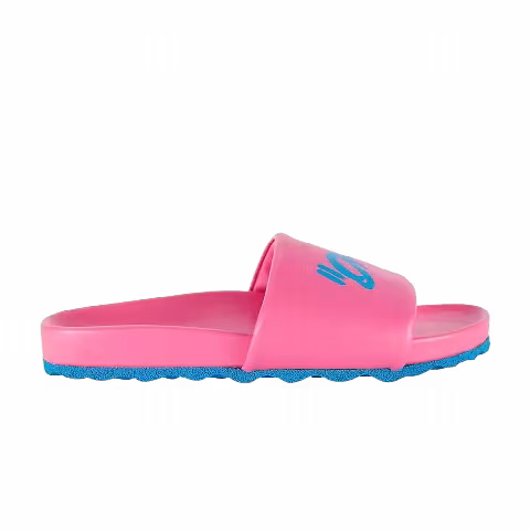 Off-White Logo-Print Sliders 'Quotes - Pink Blue'