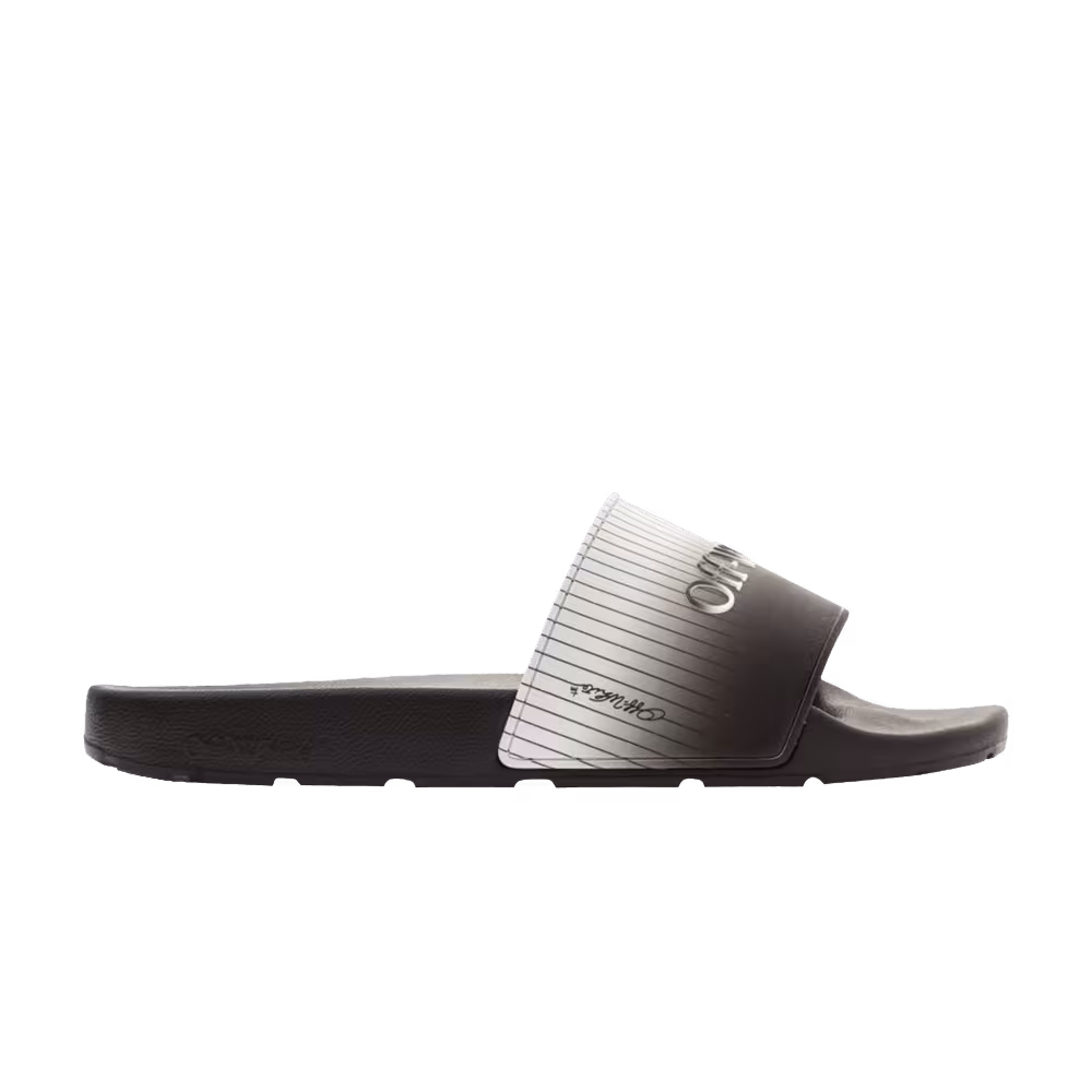 Off-White Bookish Slider Black White Striped