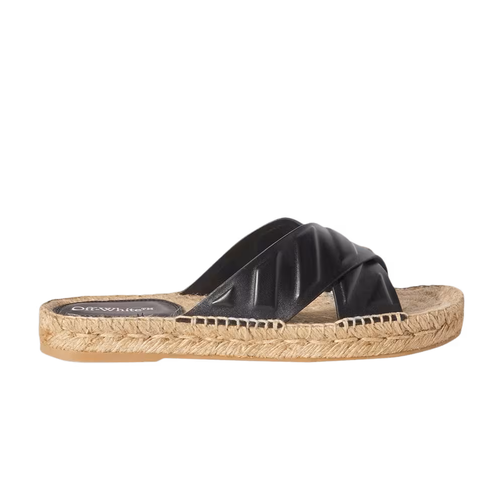 Off-White Women's Diag Lea Crisscross Espadrilles Black