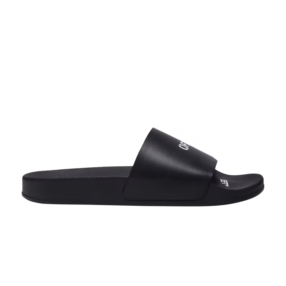 Off-White Print Sliders Black