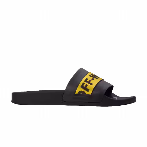 Off-White Industrial Sliders 'Black Yellow'