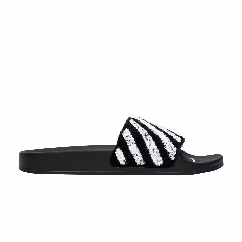 Off-White Flyknit Slider 'Black White'