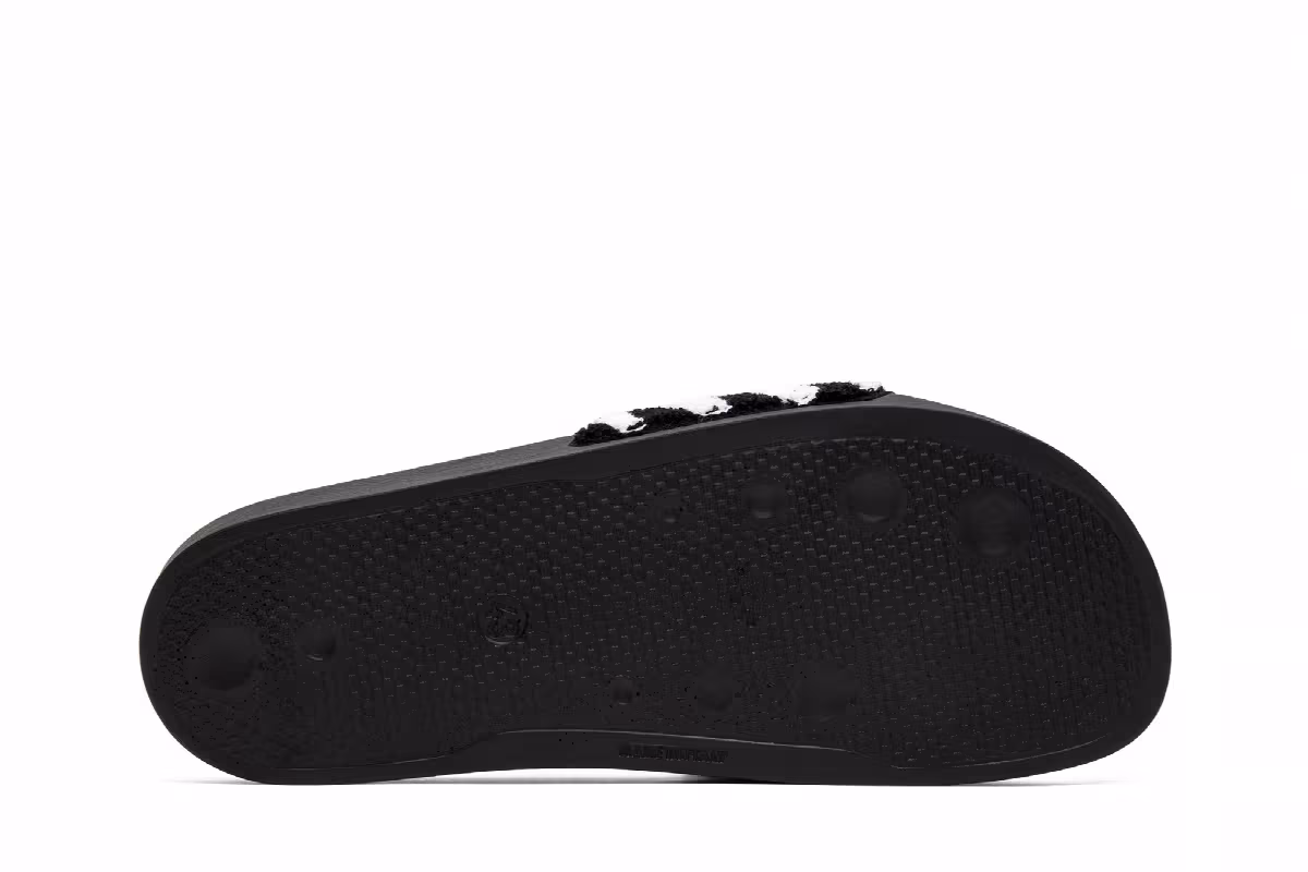 Off-White Flyknit Slider Black White, view 5