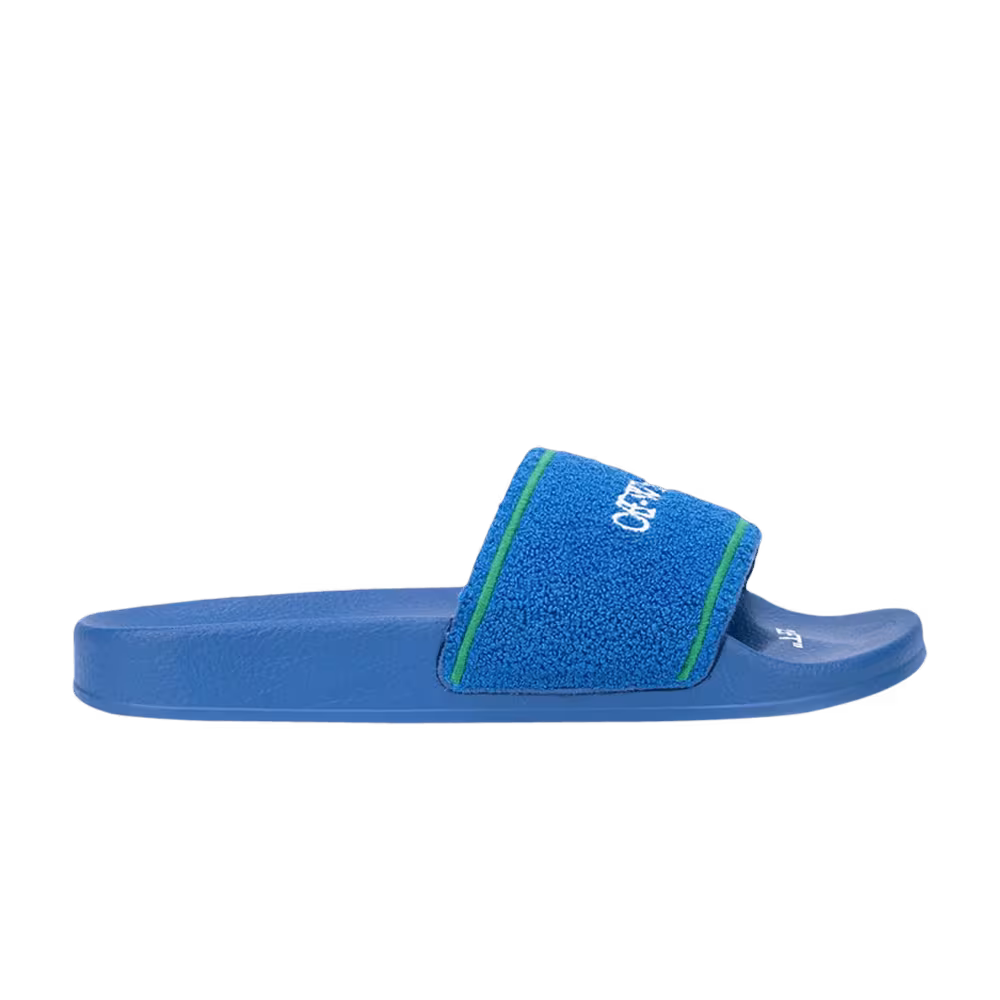Off-White Logo Sliders Towel - Bright Blue