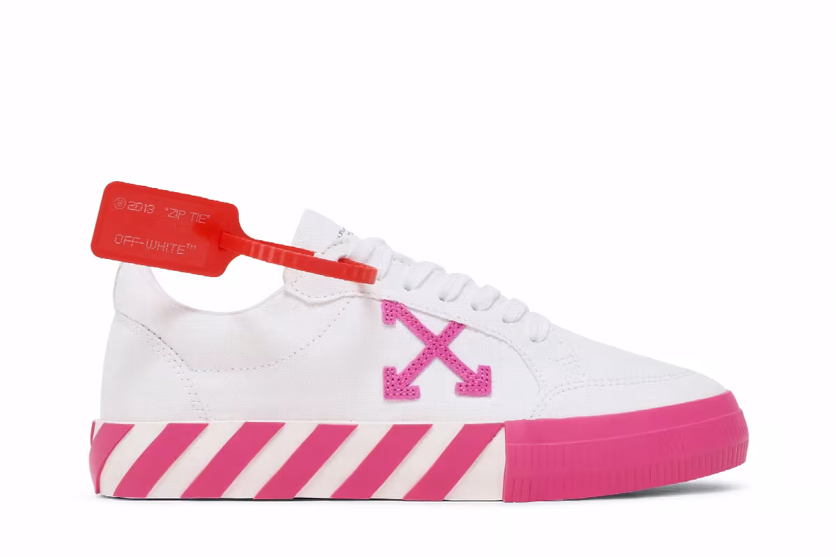 Off-White Women's Arrow Vulcanized Low White Fuchsia, view 2