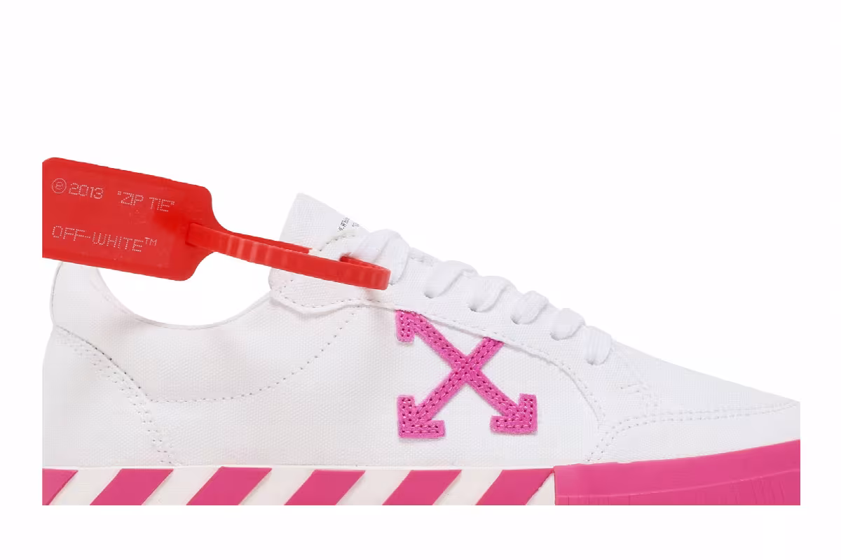 Off-White Women's Arrow Vulcanized Low White Fuchsia, view 3