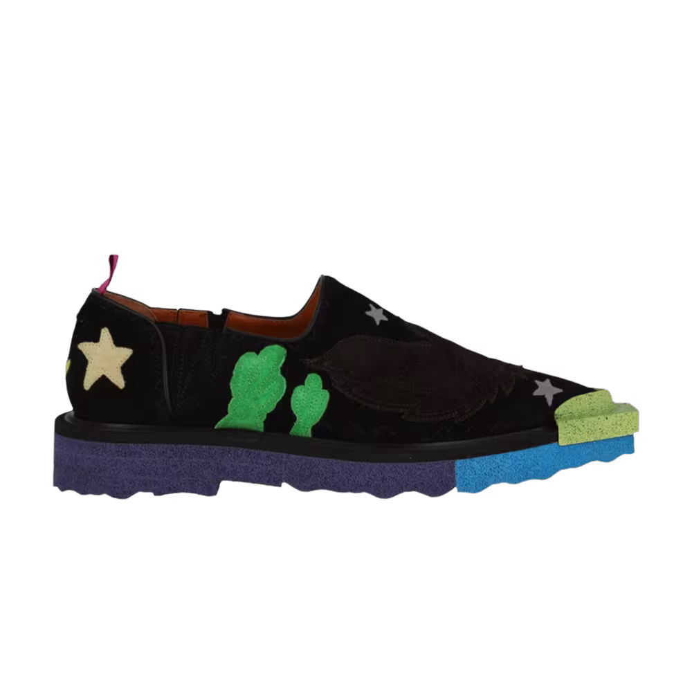 Off-White Sponge Platform Loafer Texan Black Green