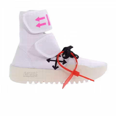 Off-White Wmns Moto Wrap Sneakers 'White Neon Fuchsia'