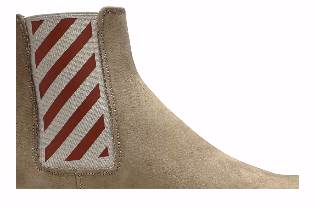 Off-White Diagonals Chelsea Boot Beige, view 3