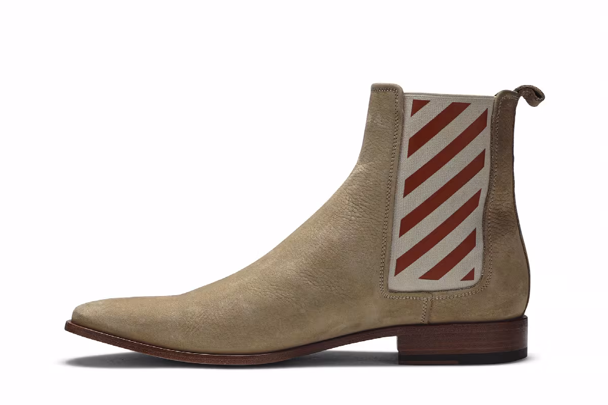Off-White Diagonals Chelsea Boot Beige, view 4