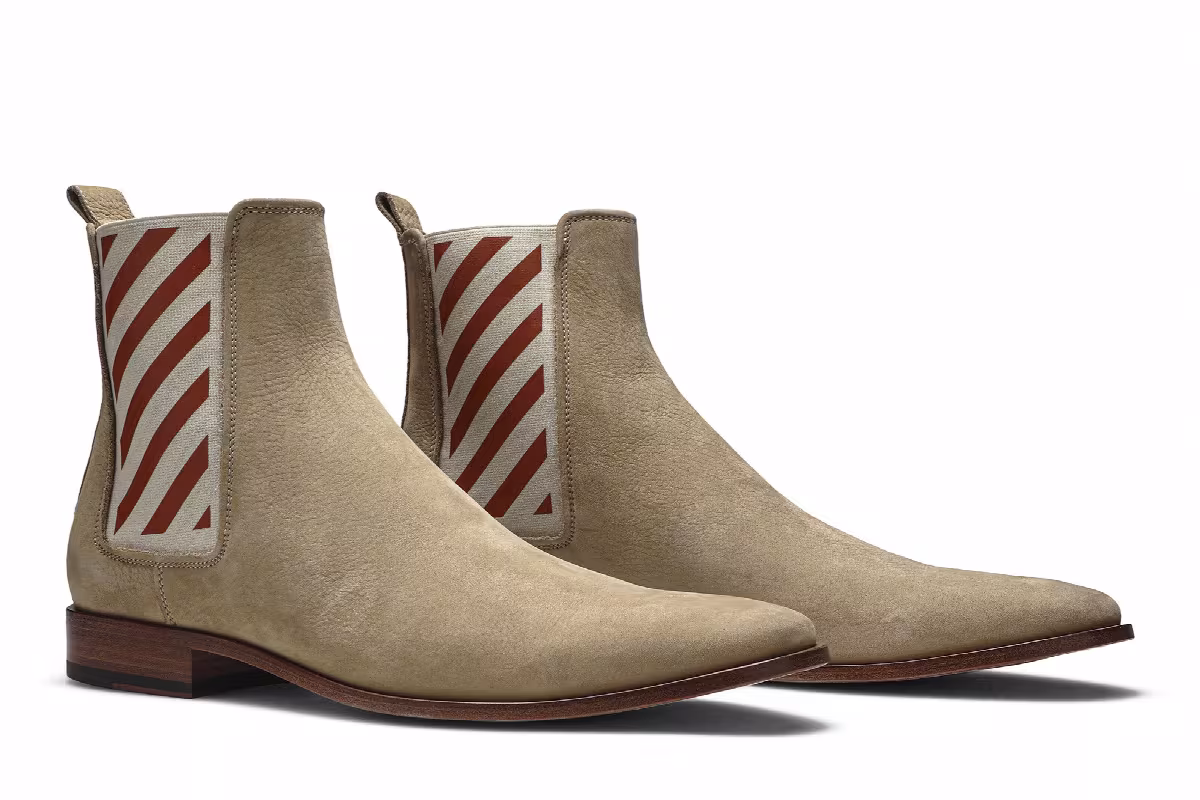 Off-White Diagonals Chelsea Boot Beige, view 9