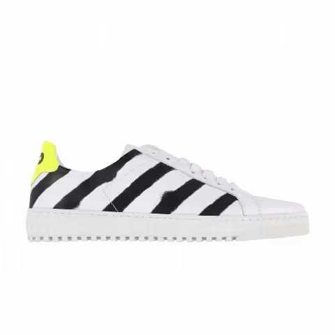 Off-White Wmns Spray Diagonals Sneaker 'White Black Neon Yellow'
