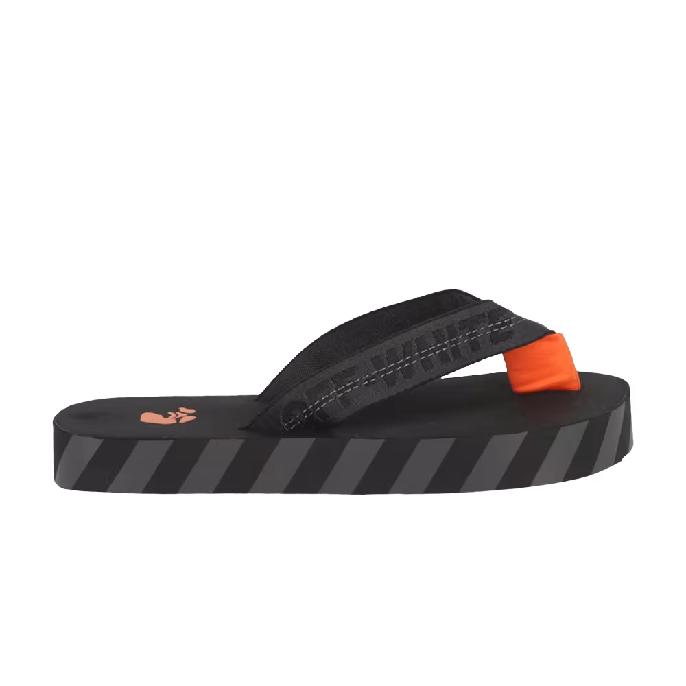 Off-White Flip Flops Black Orange