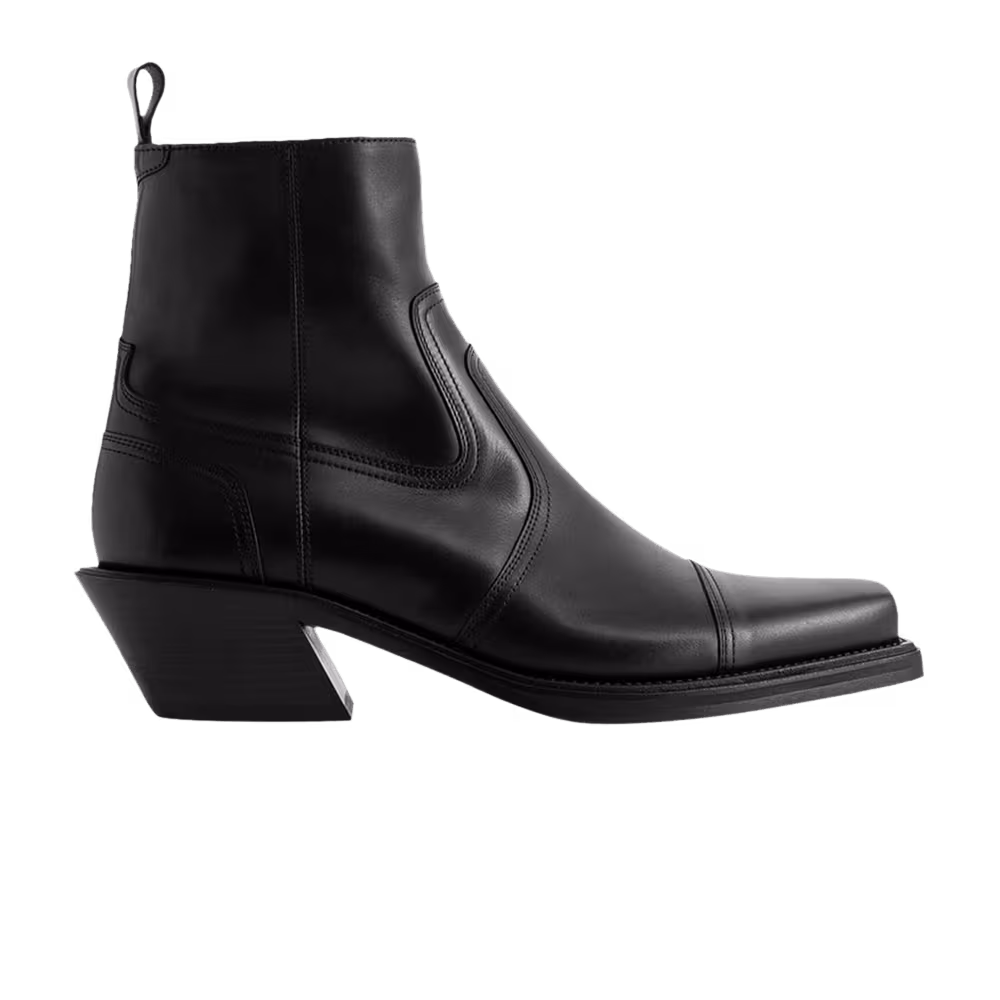 Off-White Cowboy Cropped Ankle Boot Black