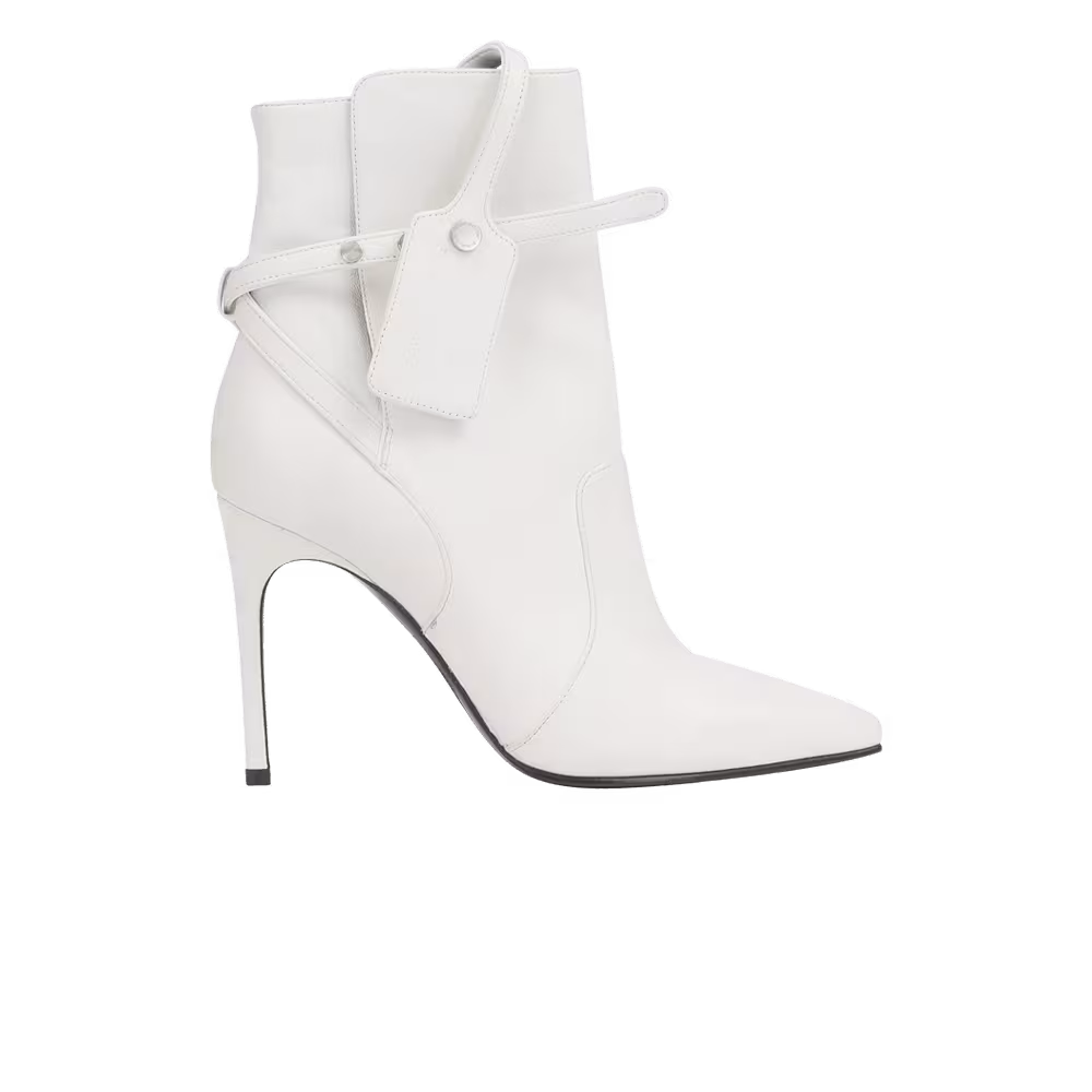 Off-White Women's Zip Tie Ankle Boot White
