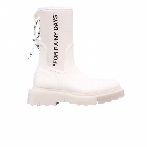 Off-White Wmns Zip-Tie Rain Boot 'For Rainy Days - White'