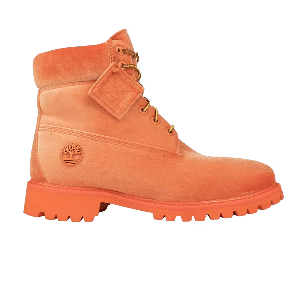 Off-White Timberland X OFF WHITE Velvet Boots Orange