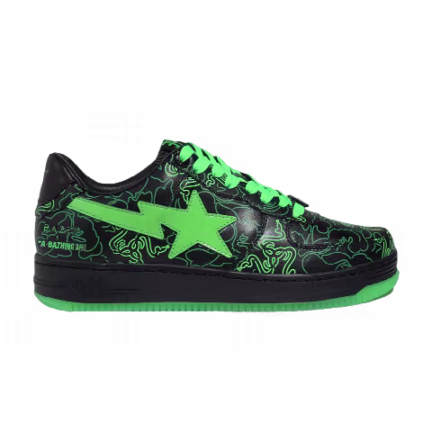 Razer x Wmns Bapesta Low M2 'Neon Camo'