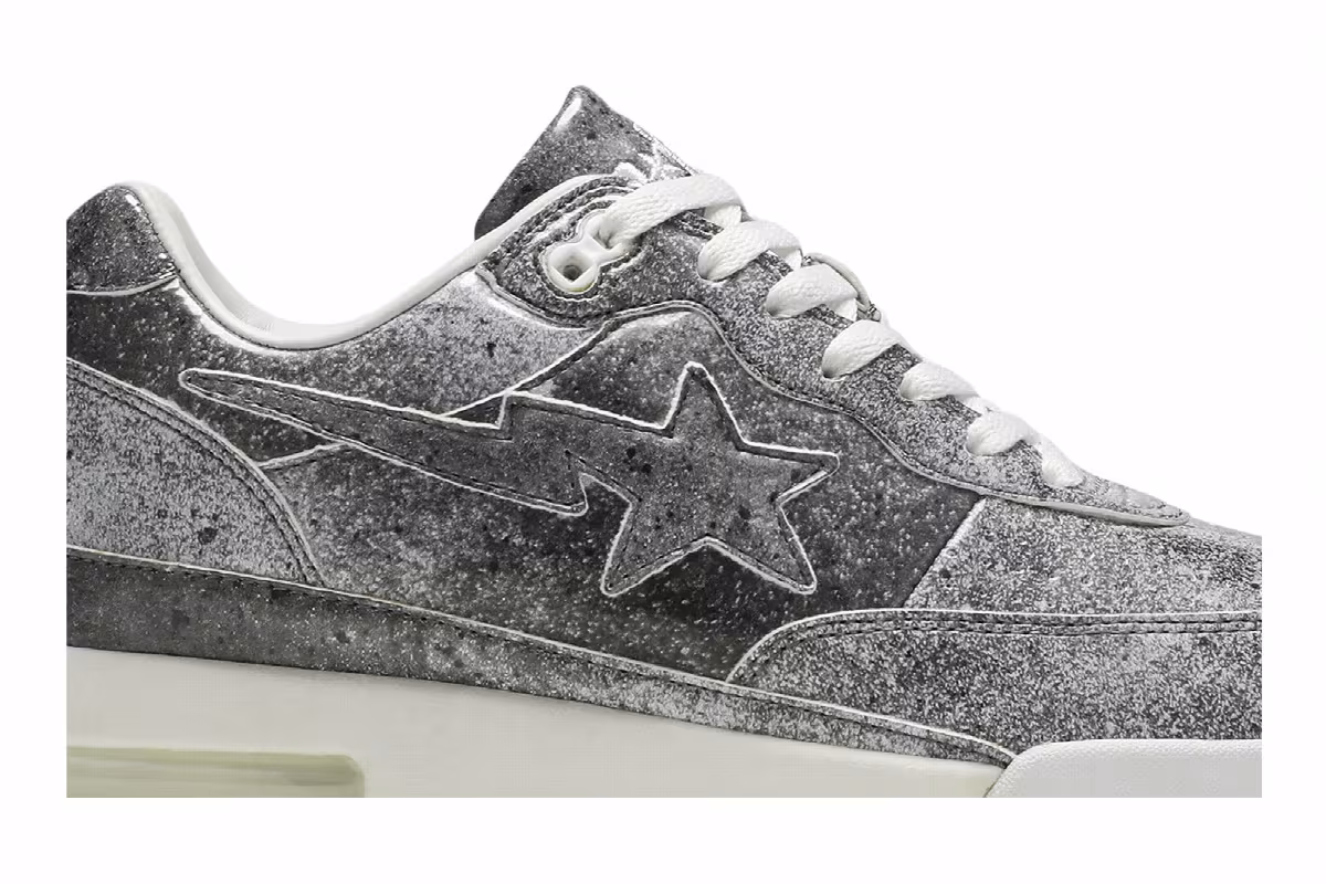 STAMPD x BAPE Roadsta Black Silver, view 3
