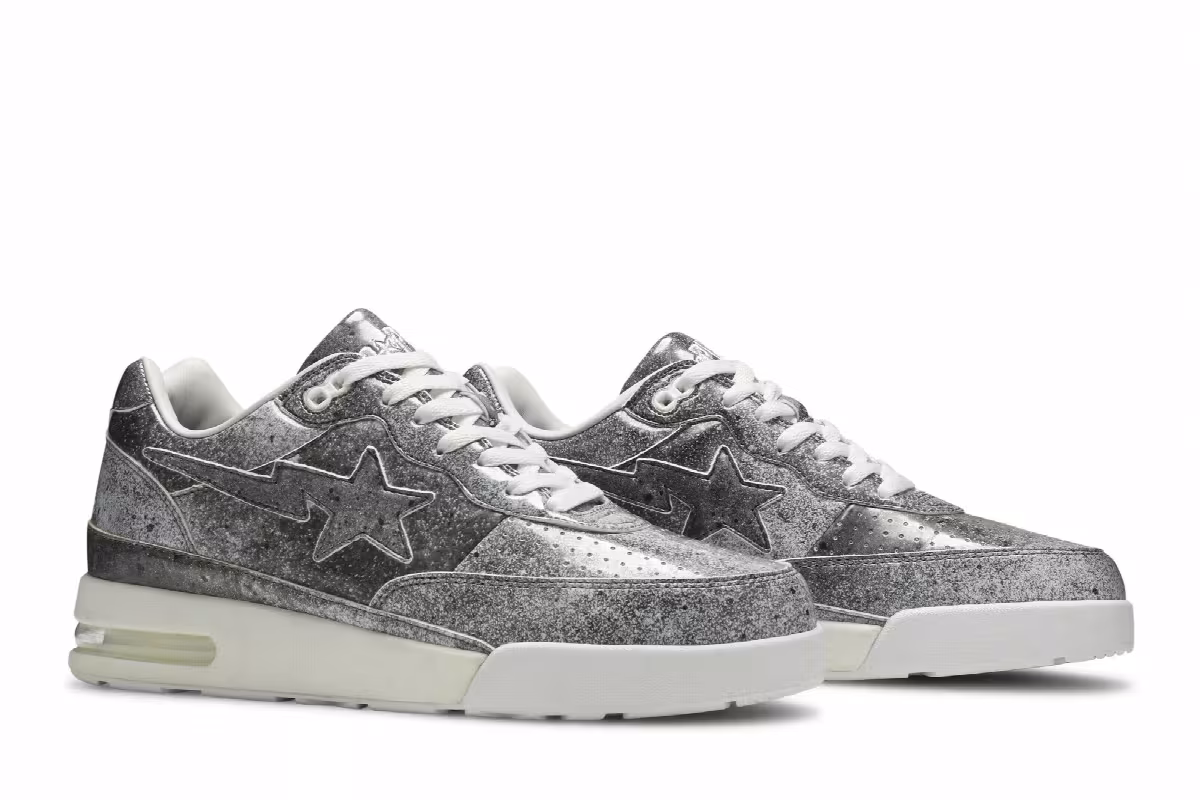 STAMPD x BAPE Roadsta Black Silver, view 9