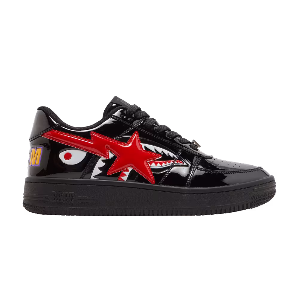 Bapesta Low M1 Shark Face - Black Red