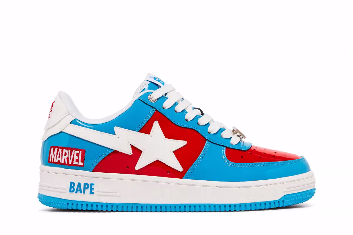 Marvel Comics x Bapesta FS-001 Low Captain America, view 2