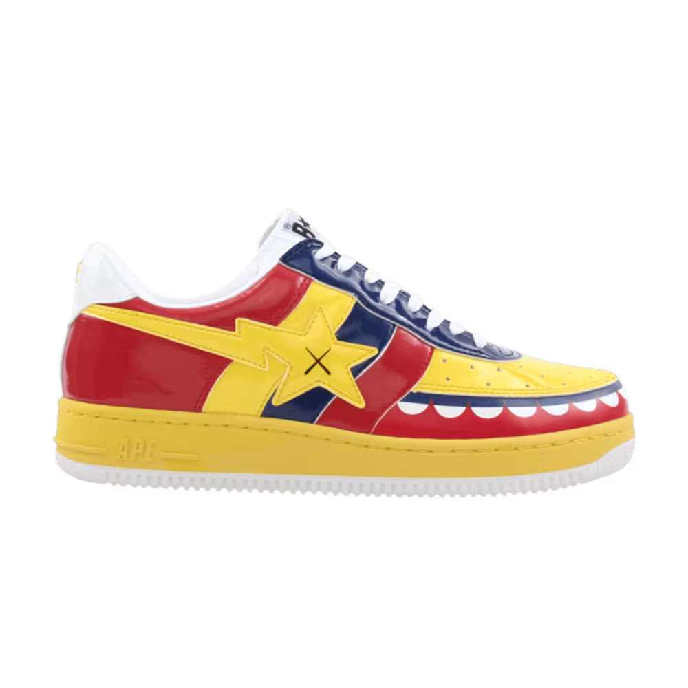 Kaws x Bapesta FS-029 Low Chompers - Yellow Red