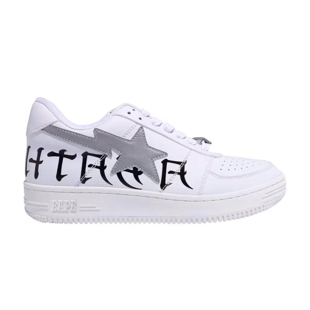 Bapesta Low White Reflective