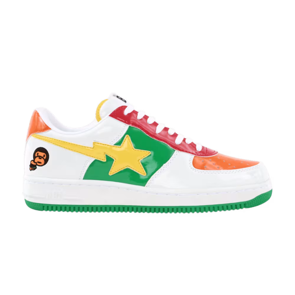 Bapesta FS-001 Low Baby Milo - White Yellow Green