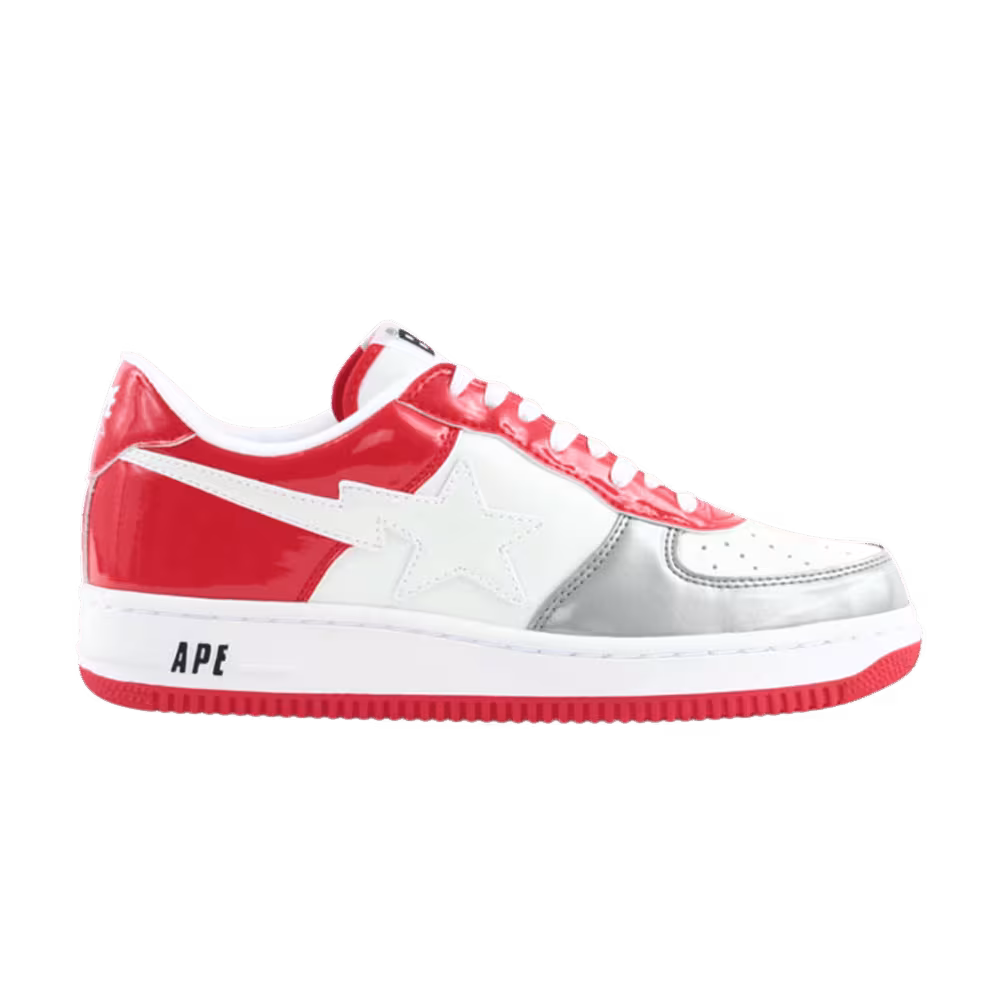 Bapesta FS-001 Low Silver Red