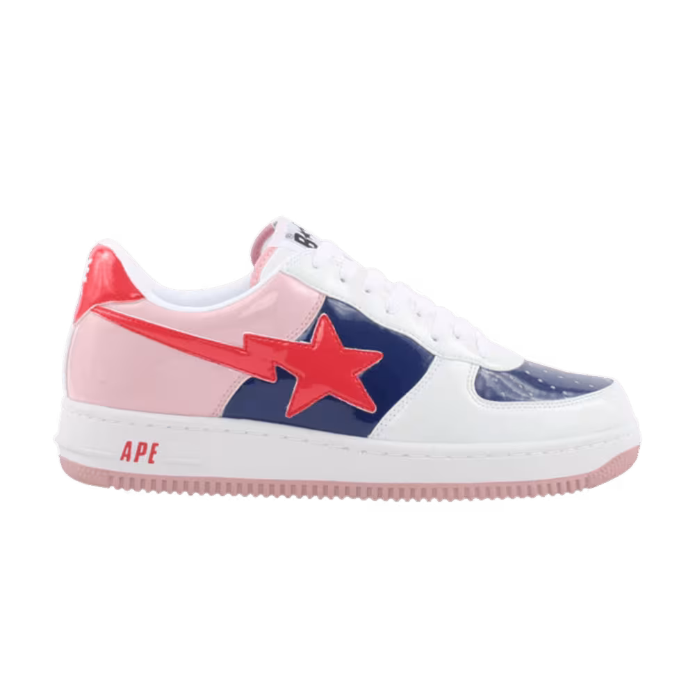 Bapesta FS-001 Low Pink White Red