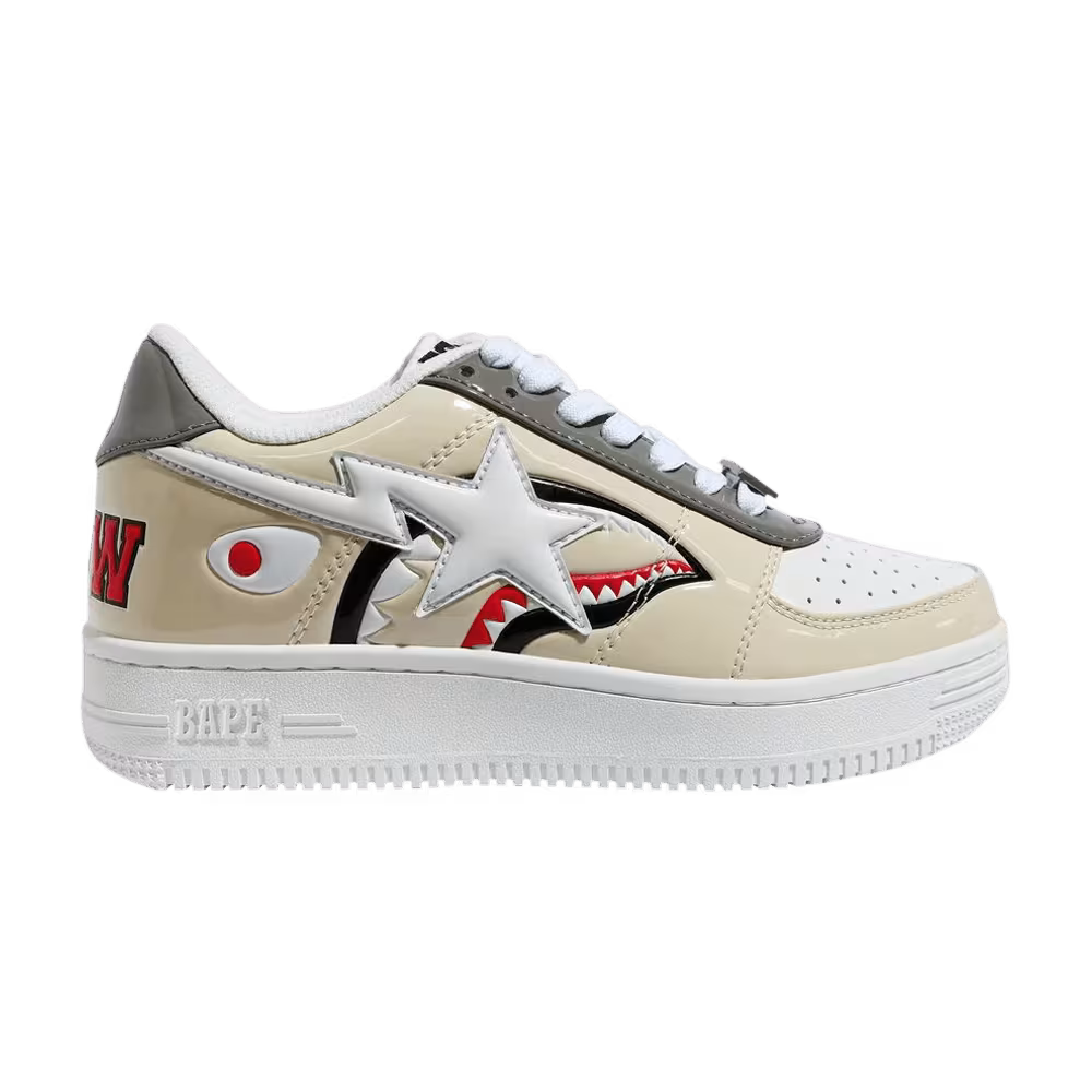 Bapesta Low Beige Shark Face
