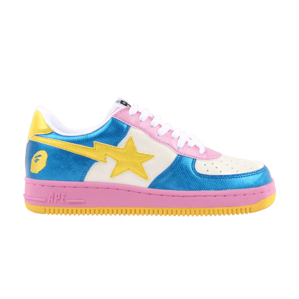 Bapesta FS-001 Low Metallic Blue Pink