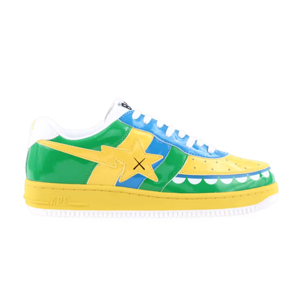 Kaws x Bapesta FS-029 Low Chompers - Yellow Green