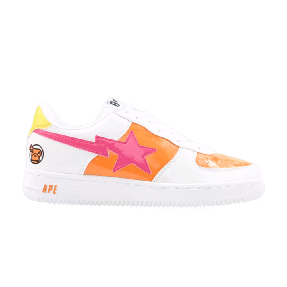 Bapesta FS-001 Low Baby Milo - White Orange